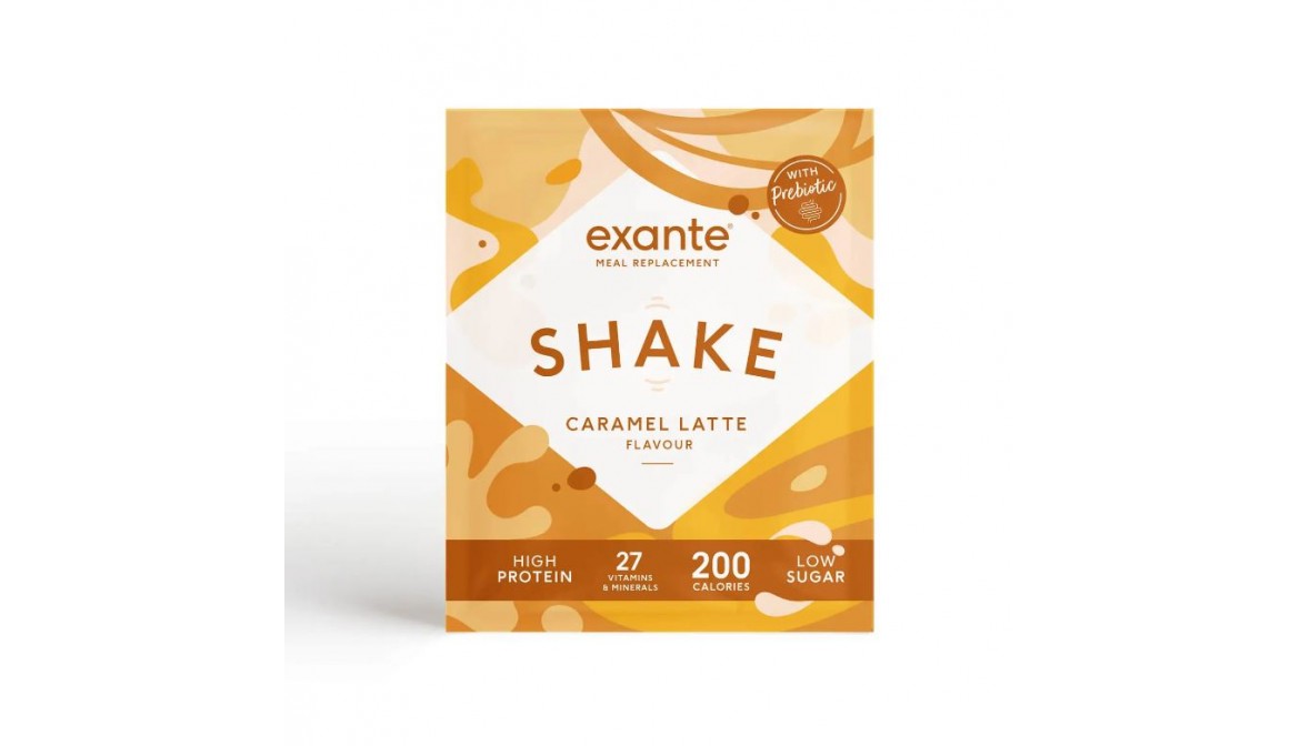 Exante Diet Meal Replacement Shake, Caramel Latte, Single Serving Sachet